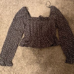 Paper Crane Cropped Blouse